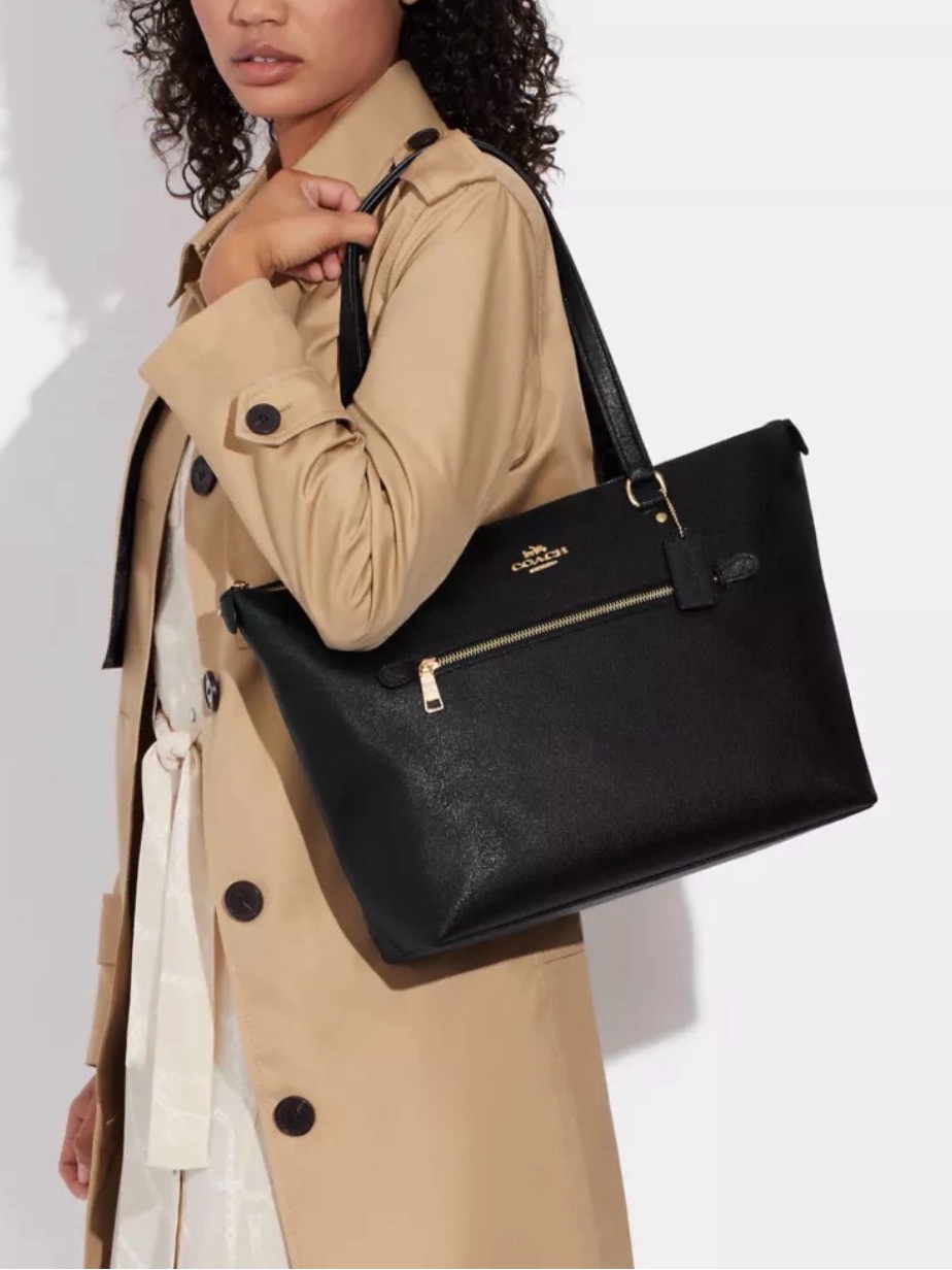 Coach Black Leather Gallery Tote